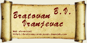 Bratovan Vranjevac vizit kartica